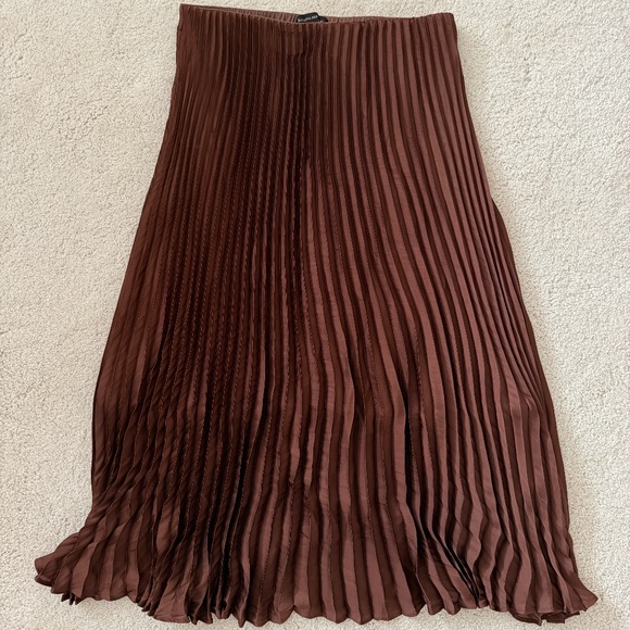 Banana Republic Pleated Brown Skirt - Picture 4 of 4